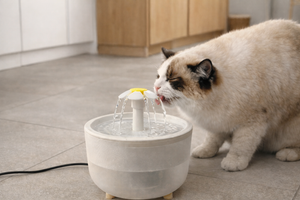 Fontanna do wody dla kota 1,2L - cicha, filtrująca, USB